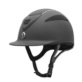 Matte black gatehouse conquest mkii riding hat matt with sleek aerodynamic design and subtle silver trim