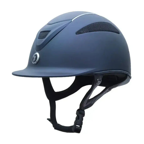 Matte navy gatehouse conquest mkii riding hat matt finish with sleek design and black ventilation mesh for riding
