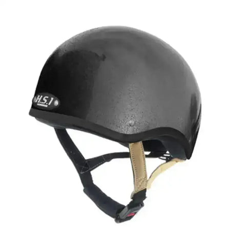 Black glossy gatehouse hs1 jockey skull riding helmet special edition with sleek skull design for riders