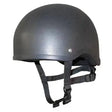 Black matte gatehouse jockey skull kids riding helmet with adjustable three point harness and silver rivet side detail