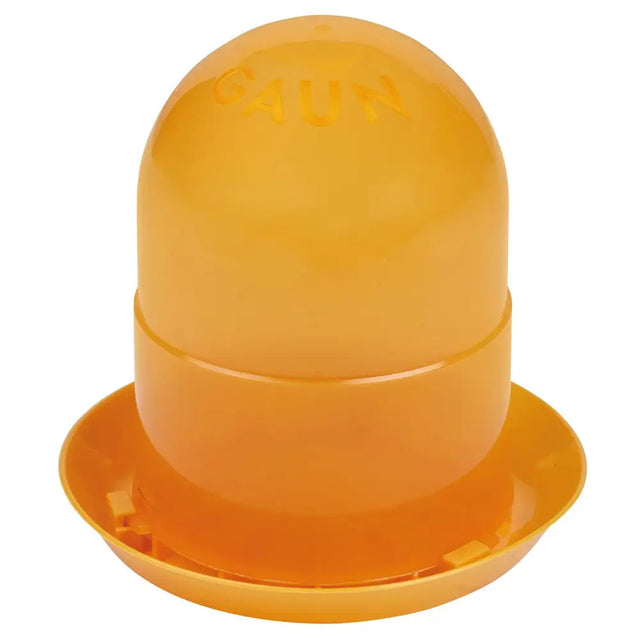 Orange gaun chick feeder plastic feeder designed with durable plastic dome top and circular base for poultry use