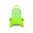 Bright lime green gaun chicken drinker eco made of durable plastic with dome top handle and legs for easy feeding