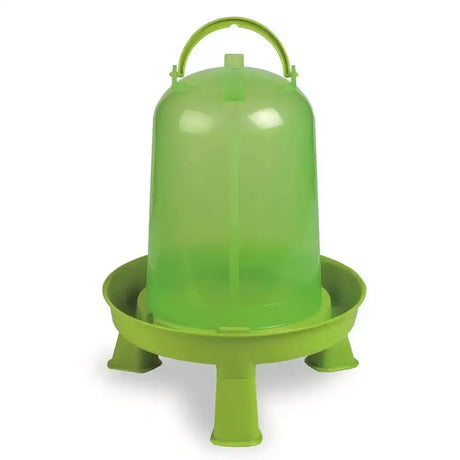 Green durable plastic gaun chicken drinker eco with dome top handle and legs for easy chicken watering