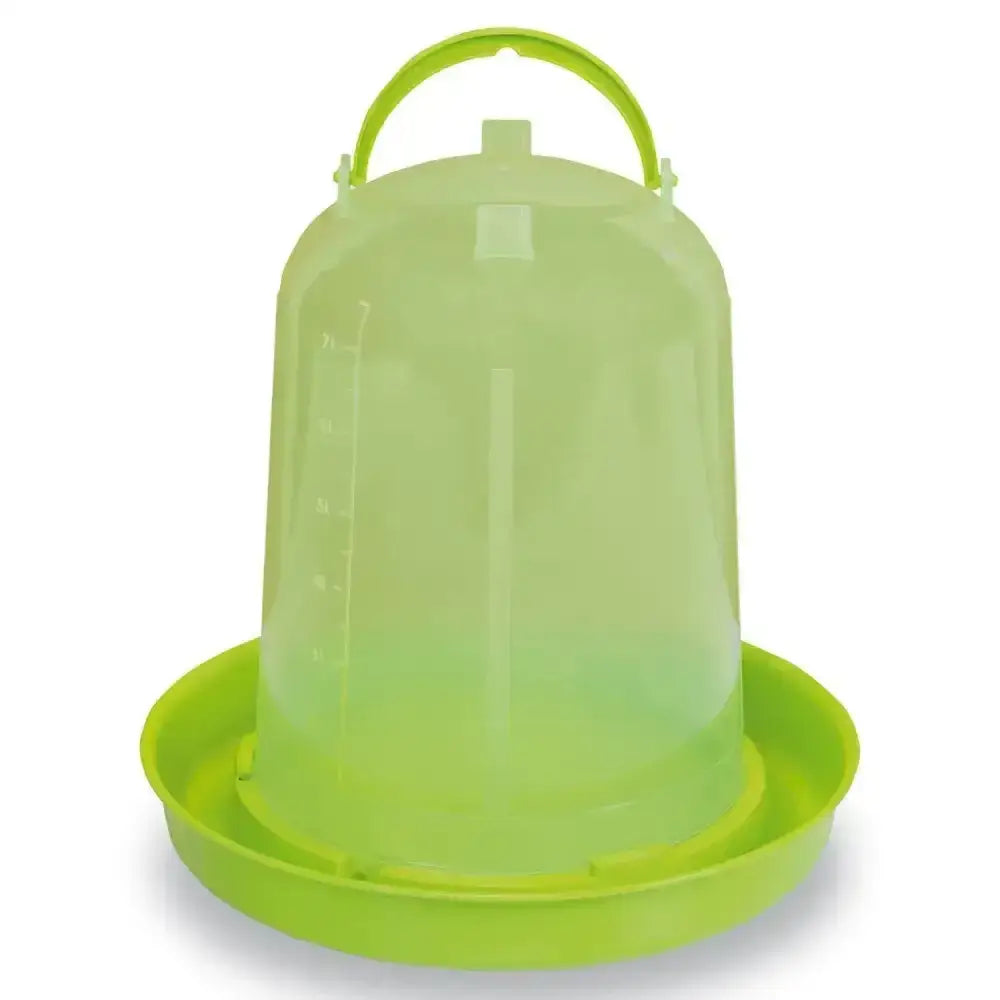 Lime green durable plastic gaun chicken drinker eco with handle and base for easy use and stability