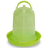 Lime green durable plastic gaun chicken drinker with handle and base for easy use as a chicken drinker eco green