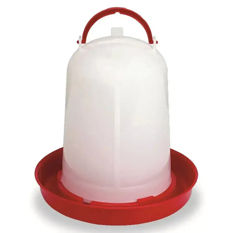 Red and translucent plastic gaun chicken drinker eco red with handle durable plastic drinker for poultry feeding