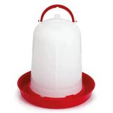 White plastic gaun chicken drinker eco red with a durable plastic base and red handle for easy poultry watering