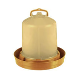 Beige durable plastic gaun chicken drinker with gold handle and base for easy use in chicken drinker gold setup