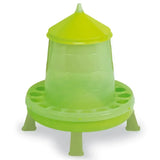 Gaun poultry feeder plastic in bright lime green with conical top and multiple feeding slots durable plastic feeder