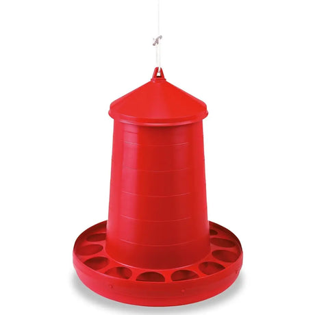 Gaun Poultry Feeder Plastic Red 2kg Red Barnstaple Equestrian Supplies