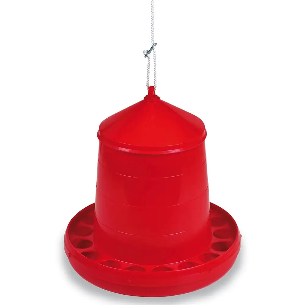 Gaun Poultry Feeder Plastic Red 2kg Red Barnstaple Equestrian Supplies