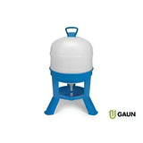 Blue plastic gaun siphon drinker with white dome top and handle siphon drinker robust top-fill drinker makes easy use