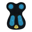 Black and blue gelee fish saddle gel foot massage pad with perforated circular pads for pressure points