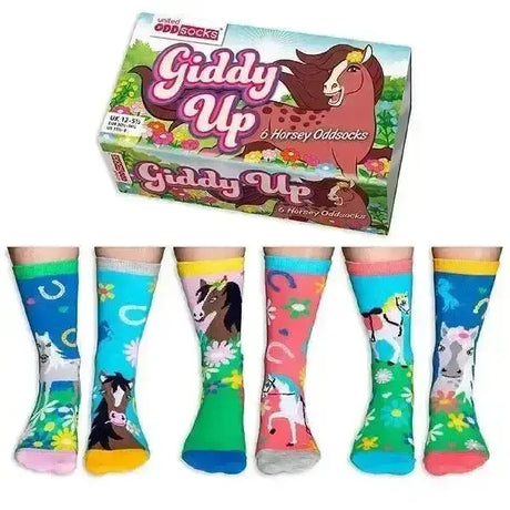Giddy Up 6 Horsey Odd Socks Riding Socks