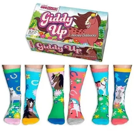 Giddy Up 6 Horsey Odd Socks Riding Socks