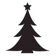 Black silhouette christmas tree with star on top from glamourati horse stencils horse stencils christmas set