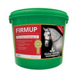 Green plastic bucket of global herbs firmup 1kg herbal supplement helps firm loose droppings for healthy droppings
