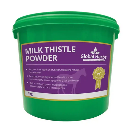 Global Herbs Milk Thistle Powder 1kg Horse Supplements