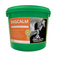 Green plastic bucket of global herbs rig calm horse supplement hormonal blend for stallions by global herbs