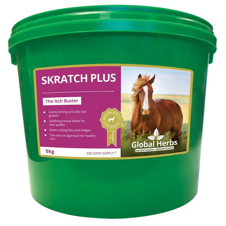 Global Herbs SkratchPlus 1kg Horse Supplements Barnstaple Equestrian Supplies