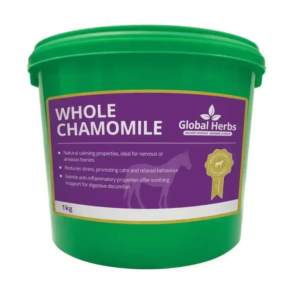 Global Herbs Whole Chamomile 1kg Calmers For Horses