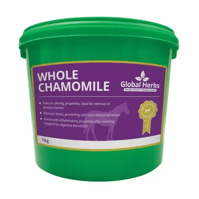 Global Herbs Whole Chamomile 1kg Calmers For Horses