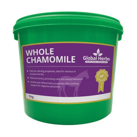 Global Herbs Whole Chamomile 1 Kg Calmers For Horses