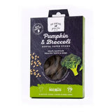 Go native dental super sticks treat in dark green and black cardboard packaging with pumpkin and broccoli flavor for dogs