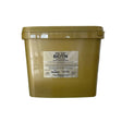 Olive green plastic bucket of gold label biotin high potency hoof strengthening horse supplements with red sale sticker