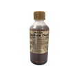 A clear plastic bottle with gold label canikalm quick natural calmative dog supplement in dark brown liquid and gold cap