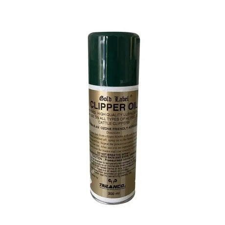 Dark green 200 ml gold label clipper oil aerosol for high quality lubricating oil use on clippers