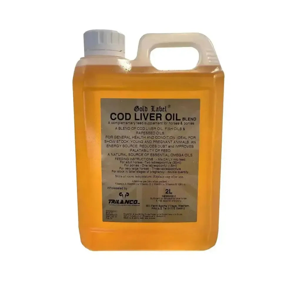 Gold Label Cod Liver Oil For Horses 2 Litre Horse Supplements