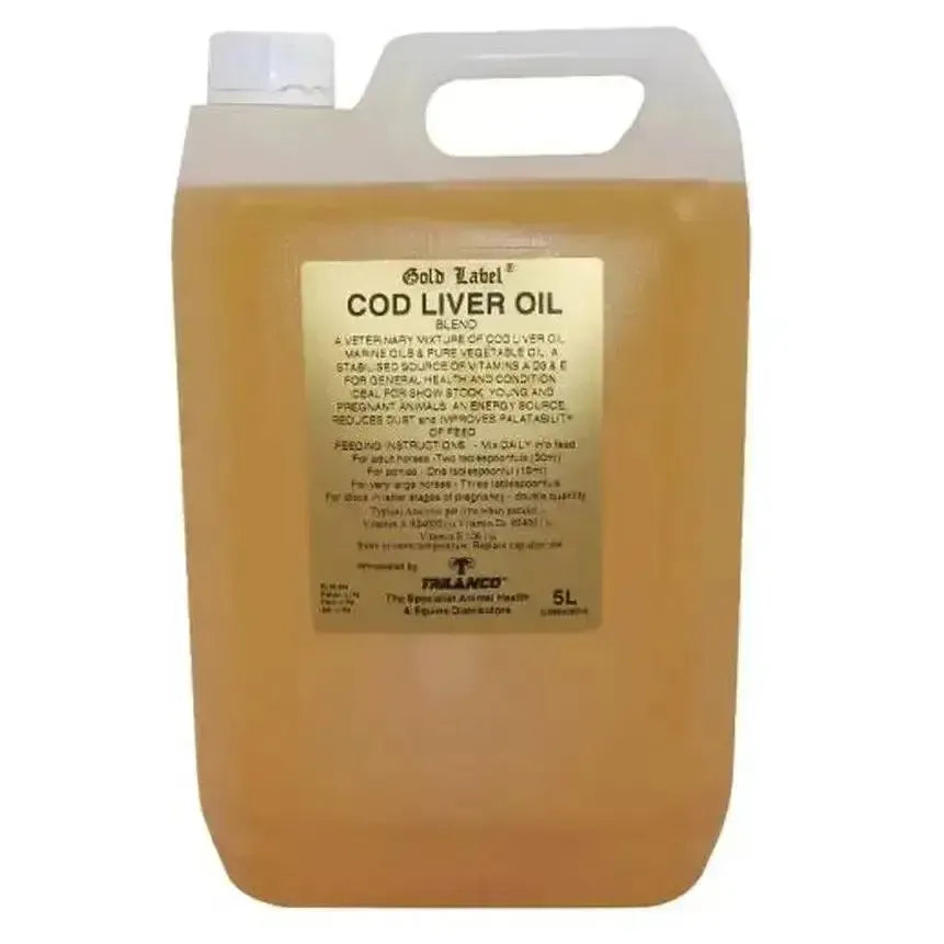 Gold Label Cod Liver Oil For Horses 5 Litre Horse Supplements
