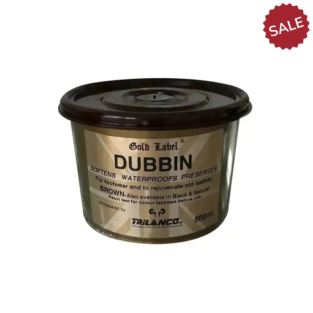Gold Label Dubbin Leather Care Brown 500g Tack Care