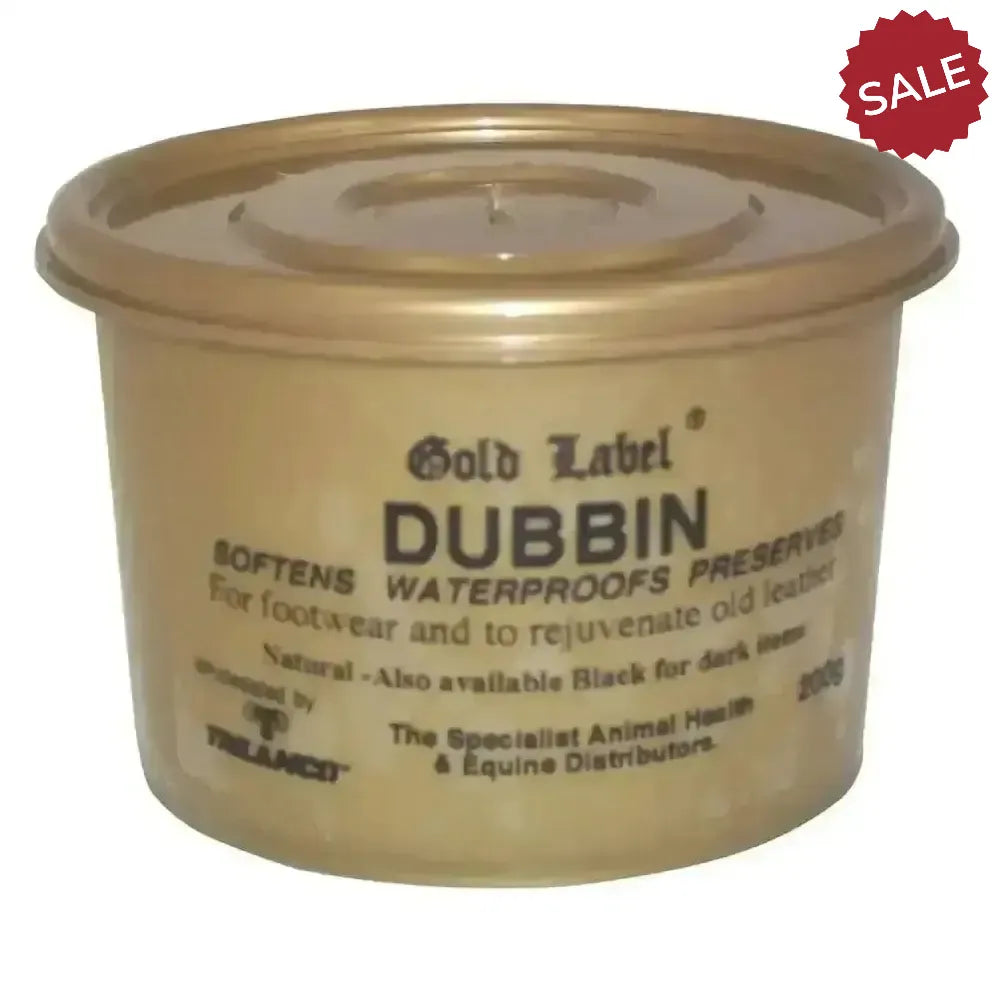 Gold Label Dubbin Leather Care Natural 200g Tack Care