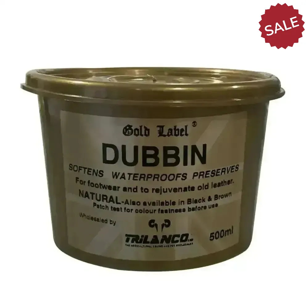 Gold Label Dubbin Leather Care Natural 500g Tack Care