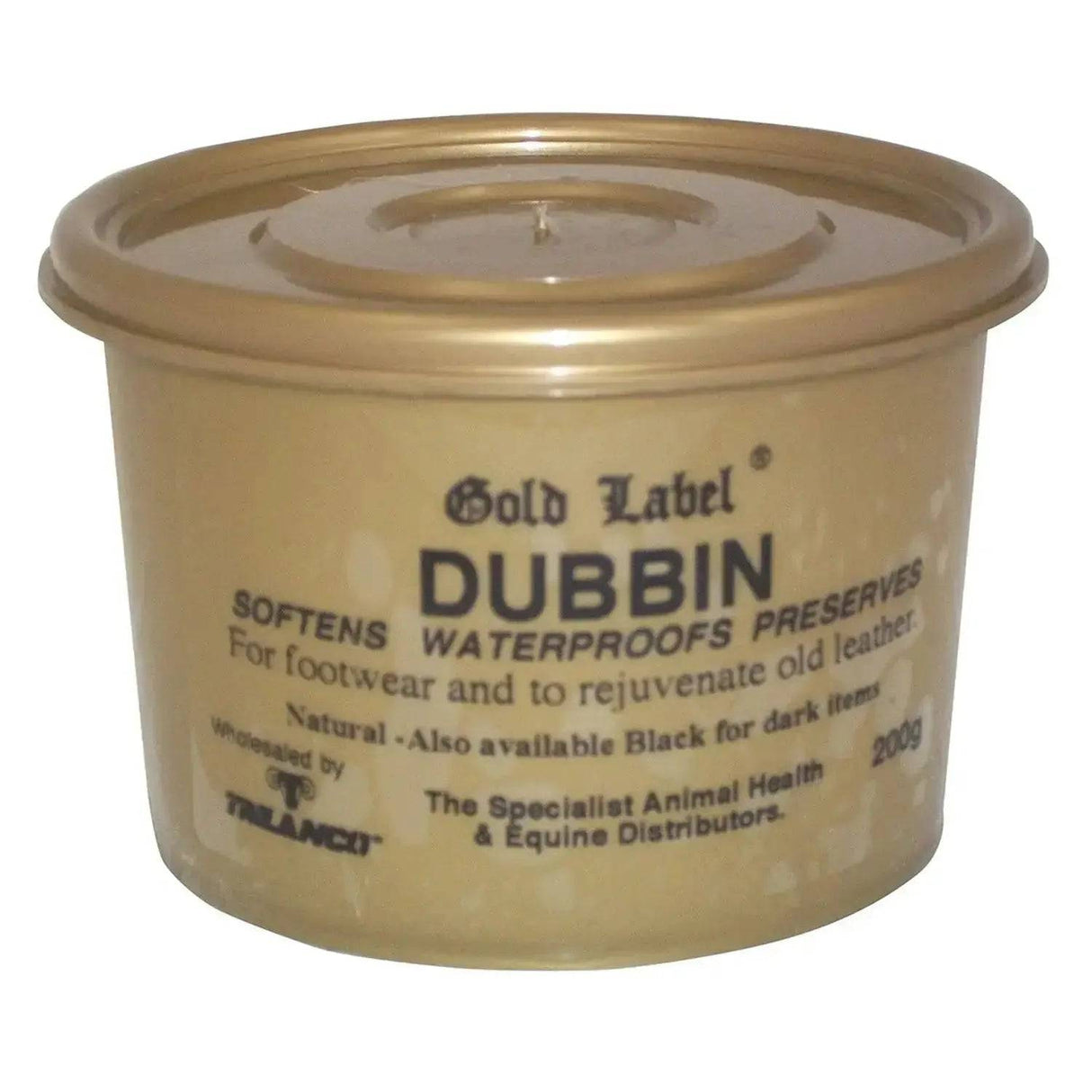 Gold Label Dubbin Leather Care Tack Care Natural 200G Barnstaple Equestrian Supplies