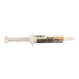 Gold label electrolyte oral convenient syringe in white plastic with beige label and black printed text