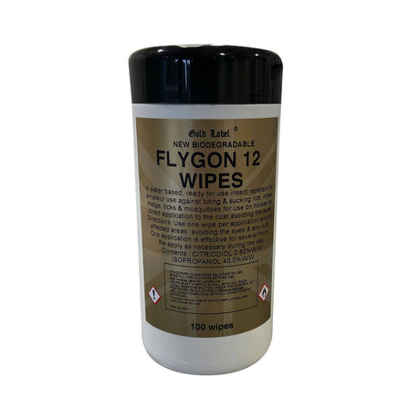 Gold Label Flygon 12 Wipes Insect Repellents Barnstaple Equestrian Supplies