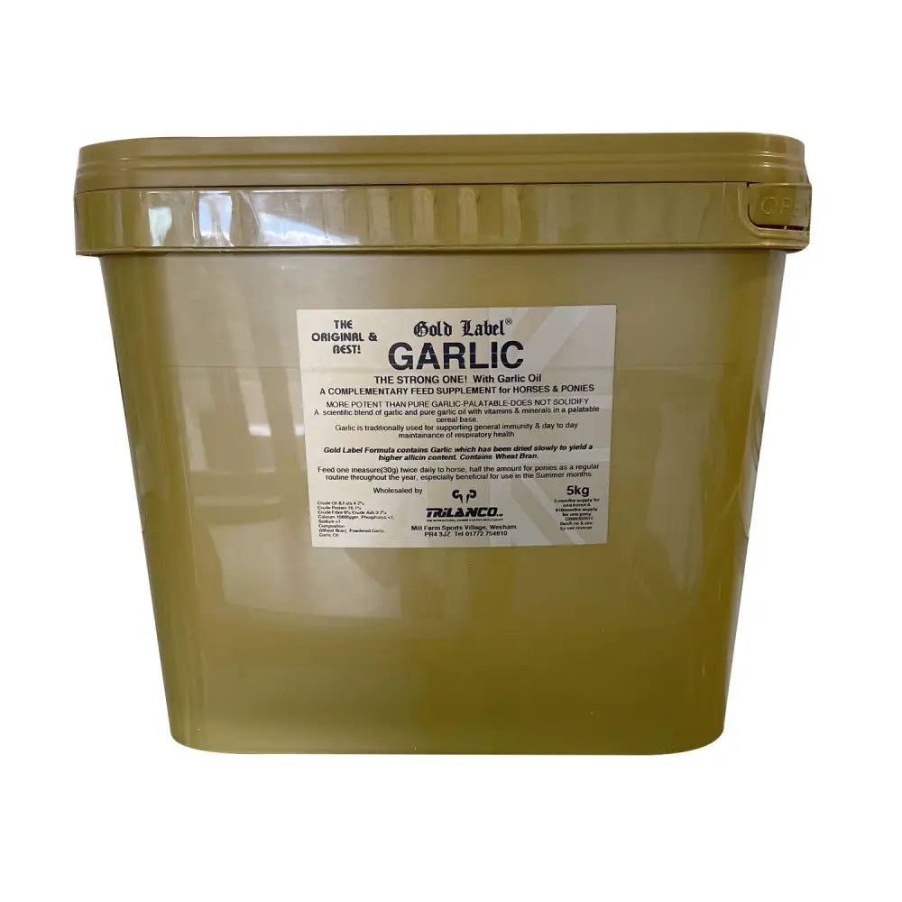 Gold Label Garlic Powder 500g Horse Supplements Barnstaple Equestrian Supplies