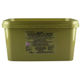 Olive green plastic container with matching lid and label glucosamine ultimate for horse joints gold label glucosamine alternative formulation
