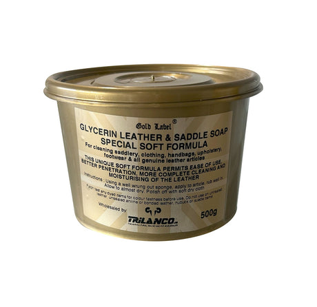 Gold Label Glycerin Leather & Saddle Soap Soft Formula  Barnstaple Equestrian Supplies