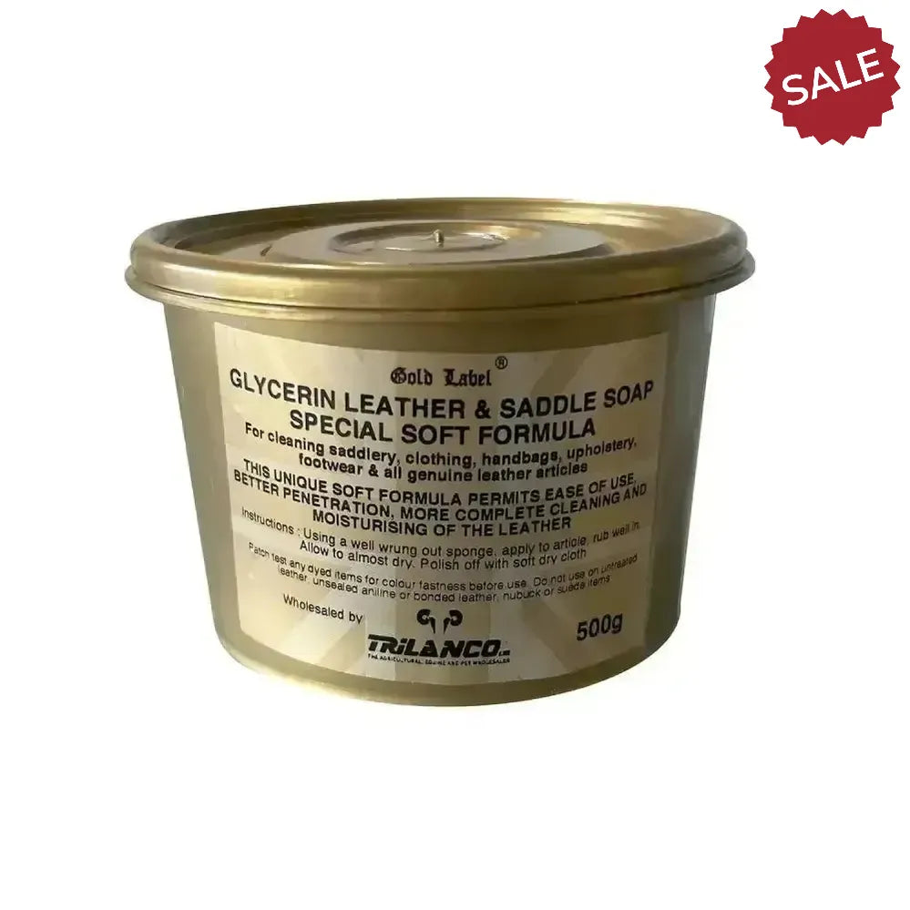 Gold Label Glycerin Leather & Saddle Soap Soft Formula 500g Saddle Soaps
