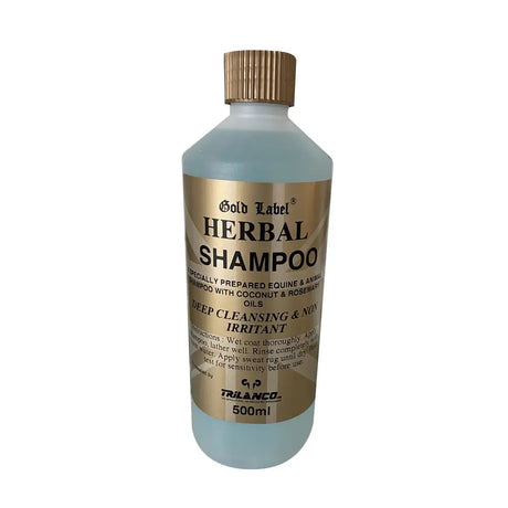 Gold Label Herbal Shampoo 500ml Horse Shampoos Barnstaple Equestrian Supplies