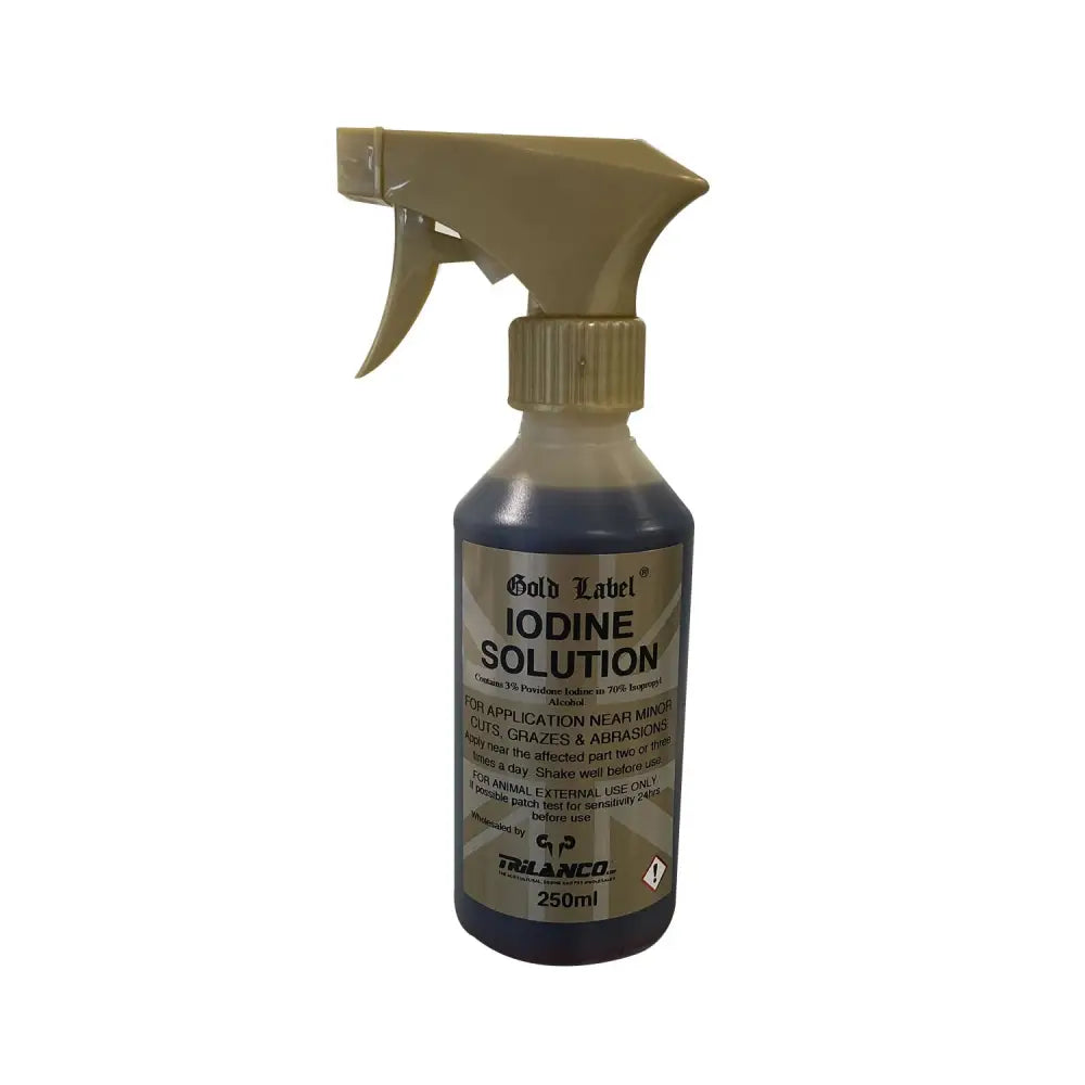 Gold Label Iodine Solution Wound Care Barnstaple Equestrian Supplies