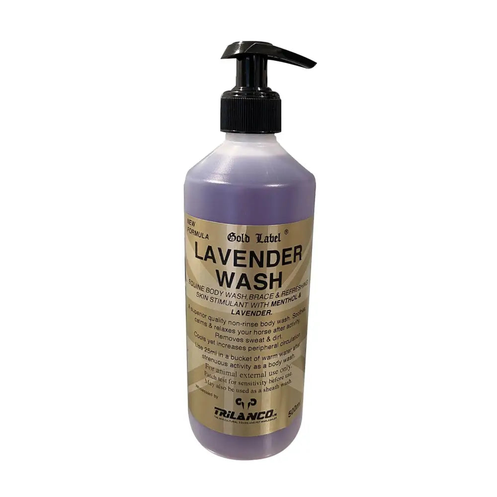 Gold Label Lavender Wash 500ml Horse Washes Barnstaple Equestrian Supplies