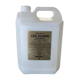 White plastic 5l jug of gold label leg guard with tea tree oil to facilitate easier cleaning of horse’s legs