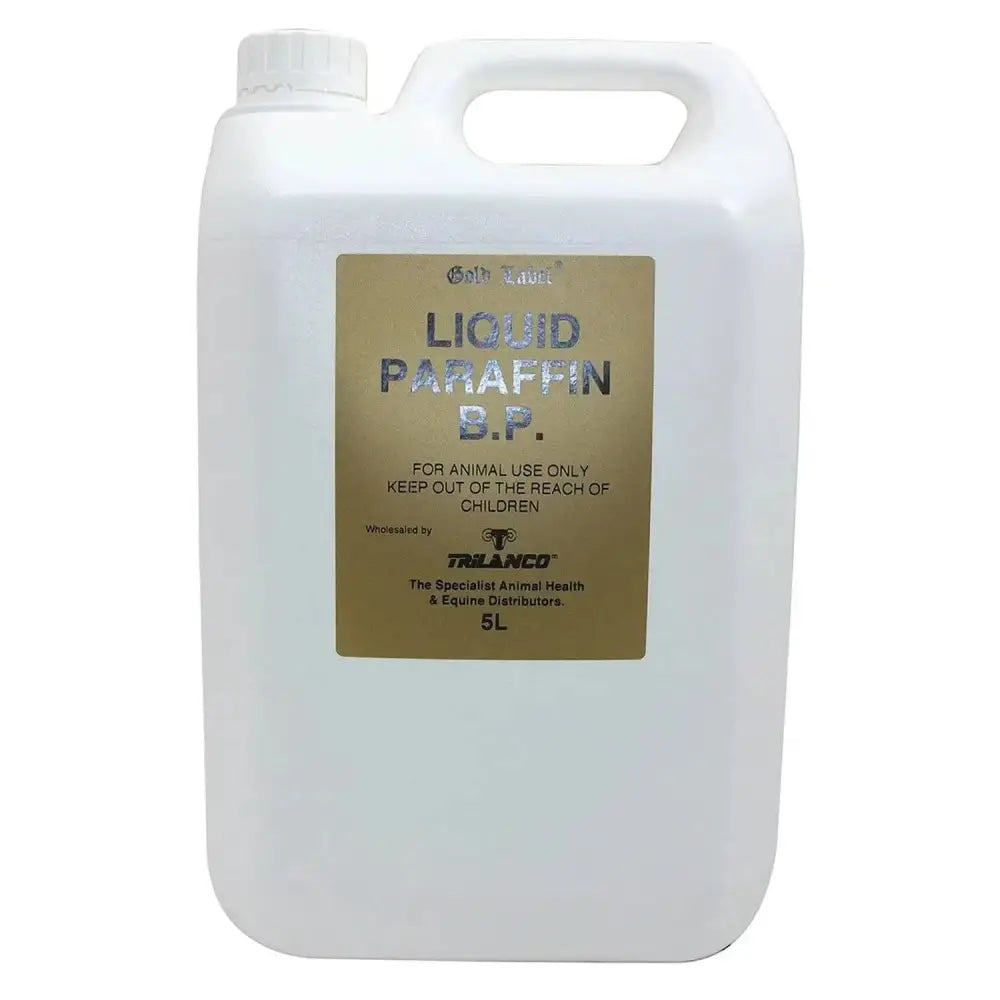 Gold Label Liquid Paraffin For Horses 5 Litres Horse Supplements Barnstaple Equestrian Supplies