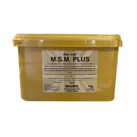 Gold Label M.S.M. Plus 500g Horse Supplements Barnstaple Equestrian Supplies