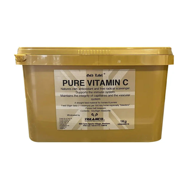 Gold Label Pure Vitamin C Horse Supplements Barnstaple Equestrian Supplies